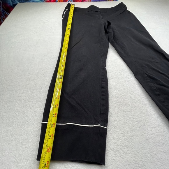 Alfani Women's Black Ankle Pants Trousers with Contrast White Piping Size 10 - Picture 9 of 13